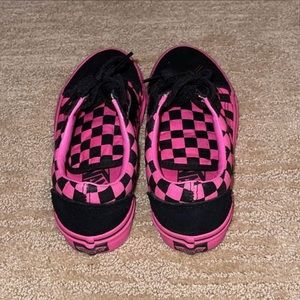 Pink and Black Checkered Vans